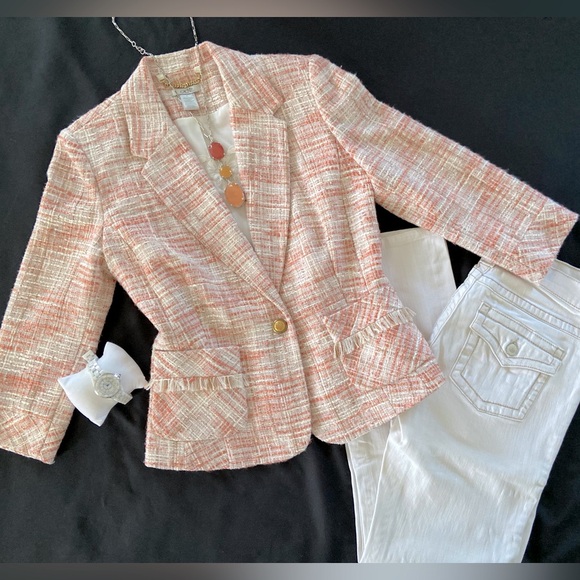 Cache Twill Blazer Size 4 - Picture 10 of 11